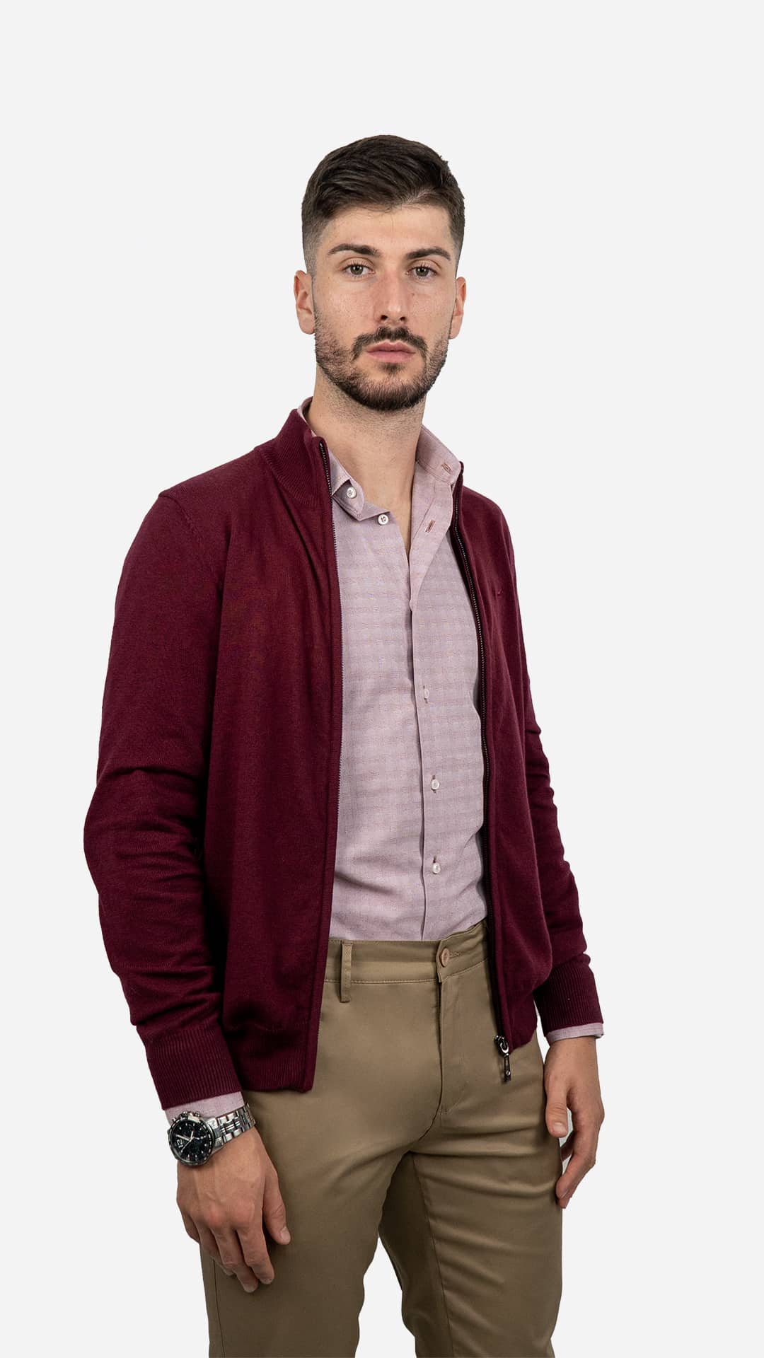 Casaco de Malha Burgundy