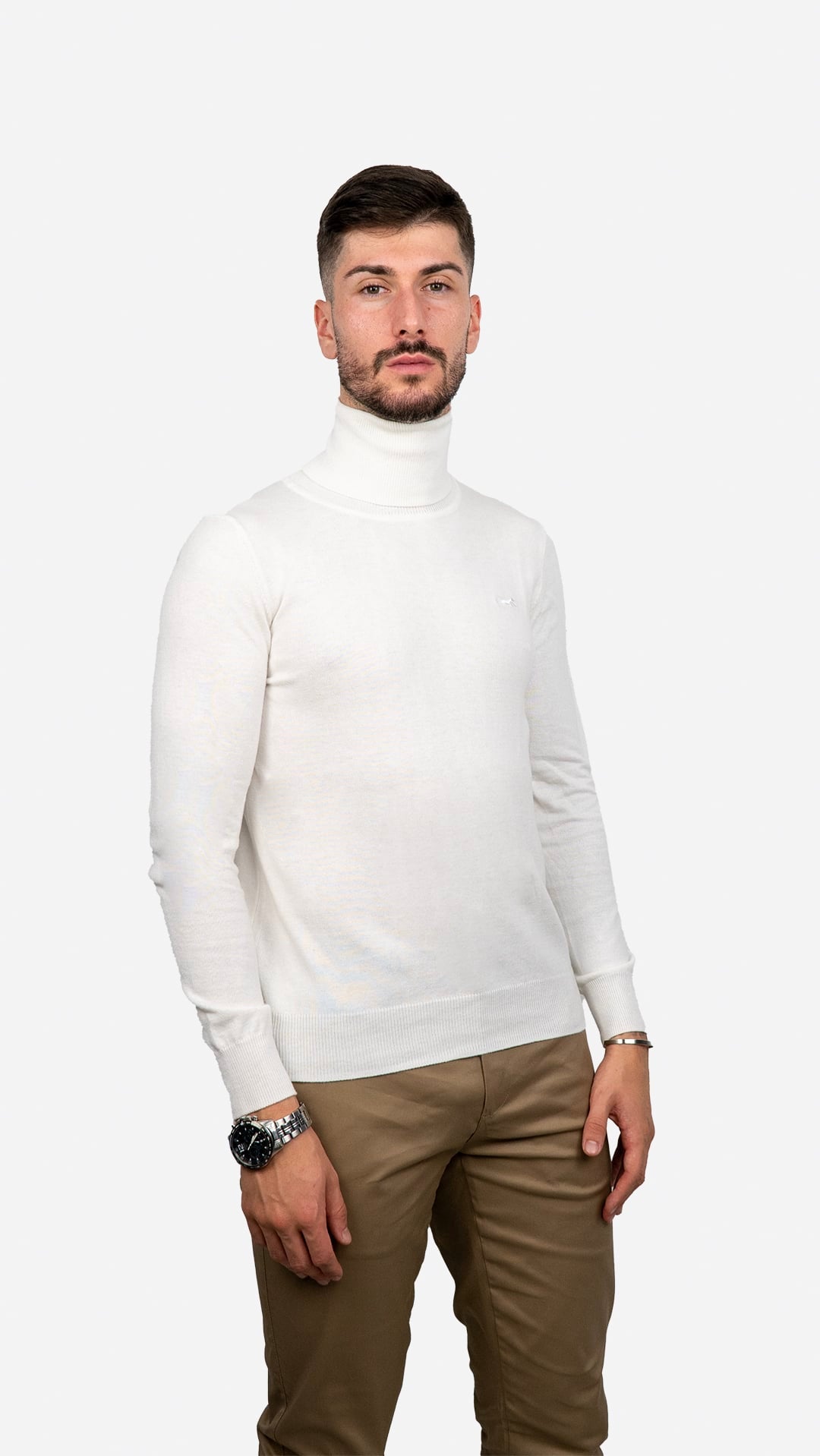 Camisola de Gola Alta Branca