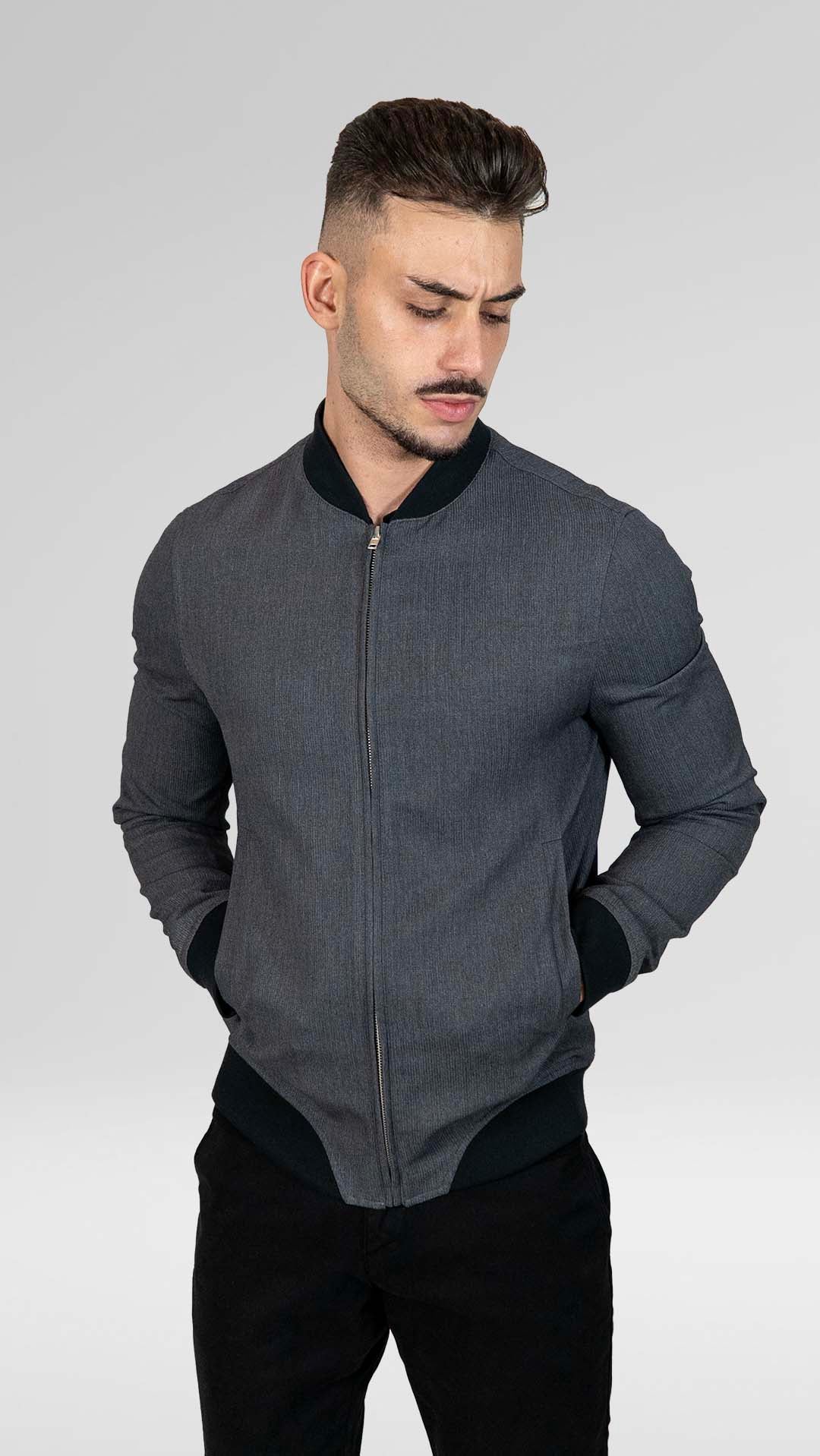 Bomber Básico Cinzento