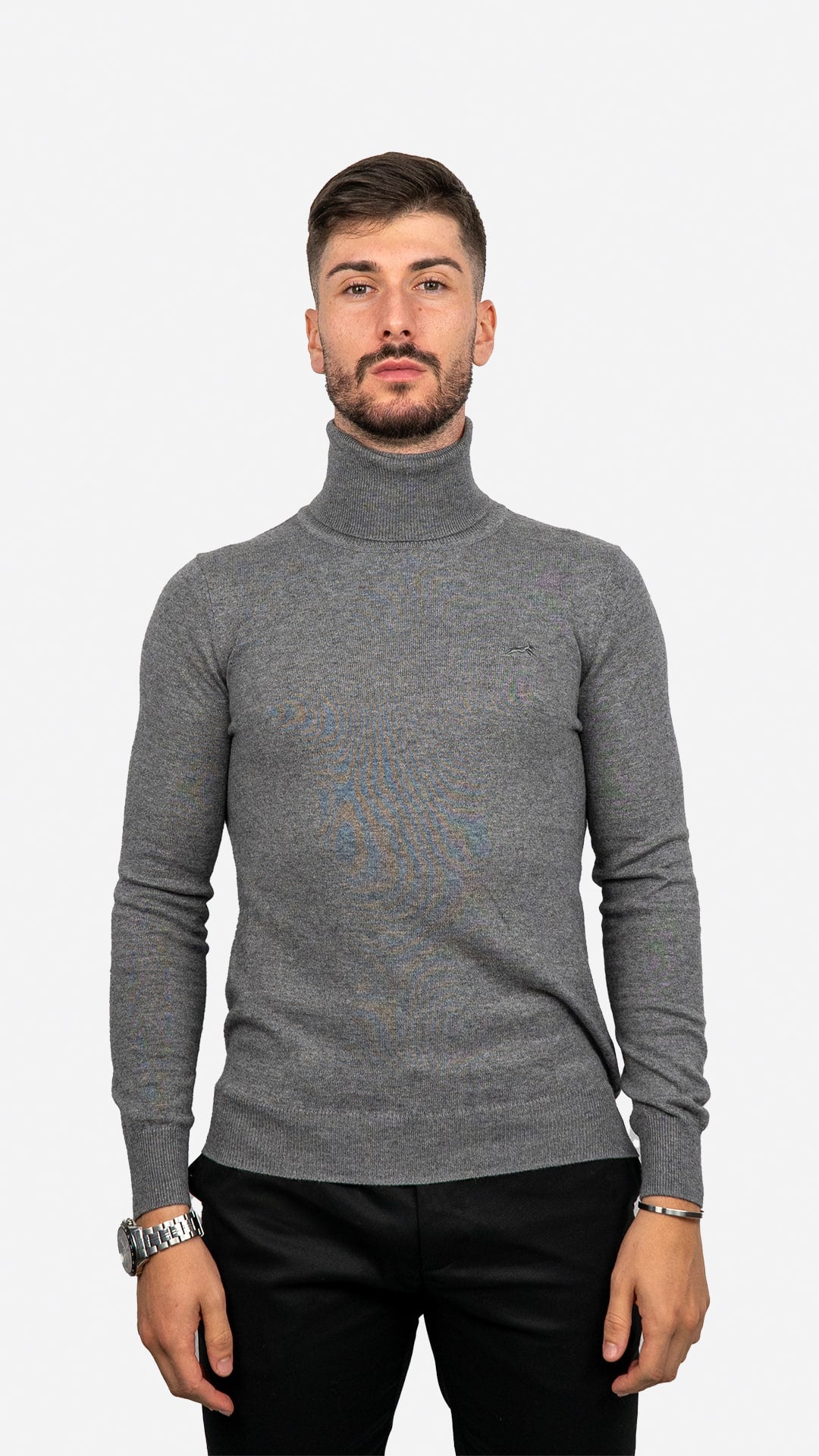 Camisola de Gola Alta Cinzenta