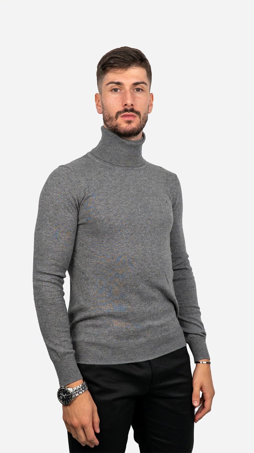 Camisola de Gola Alta Cinzenta