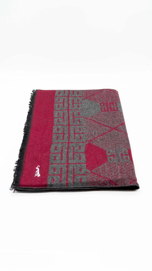 Cachecol Burgundy e Cinza