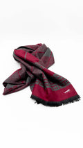 Cachecol Burgundy e Cinza