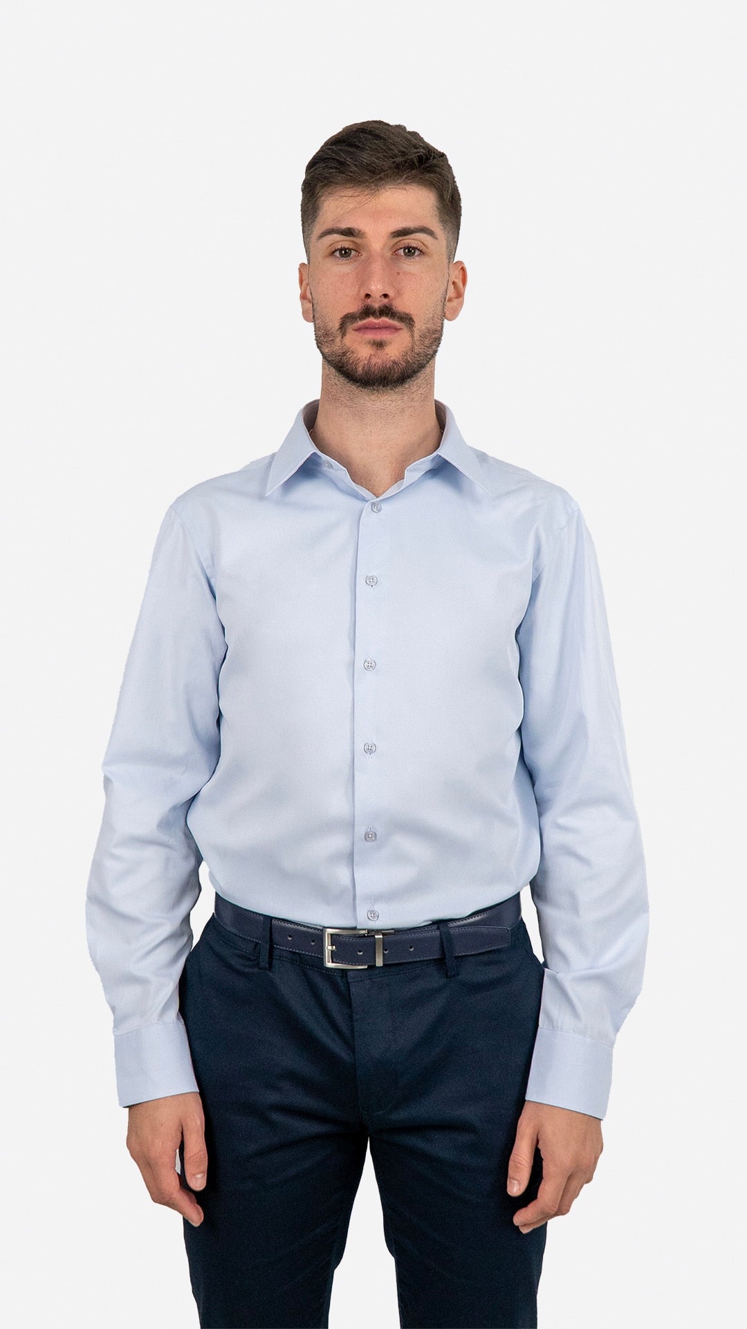 Camisa Clássica Regular Azul Claro