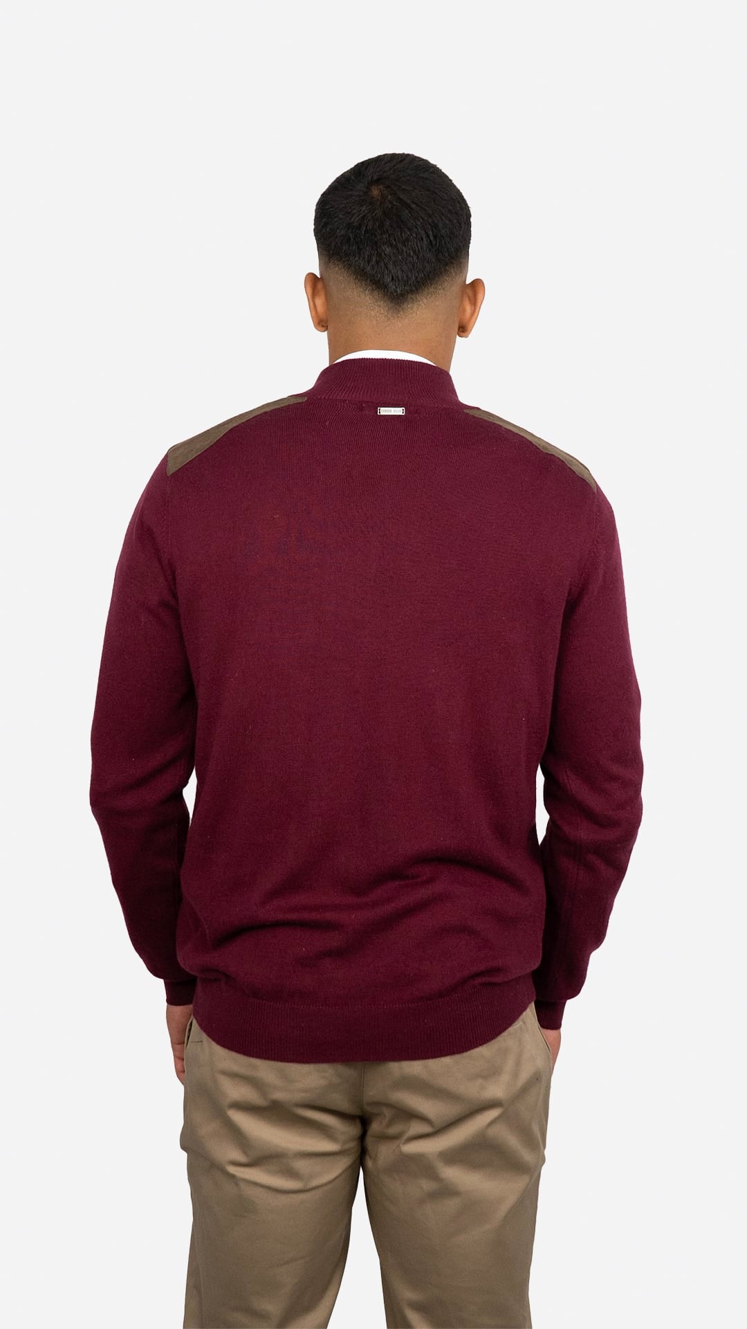 Camisola de Malha Burgundy com Fecho
