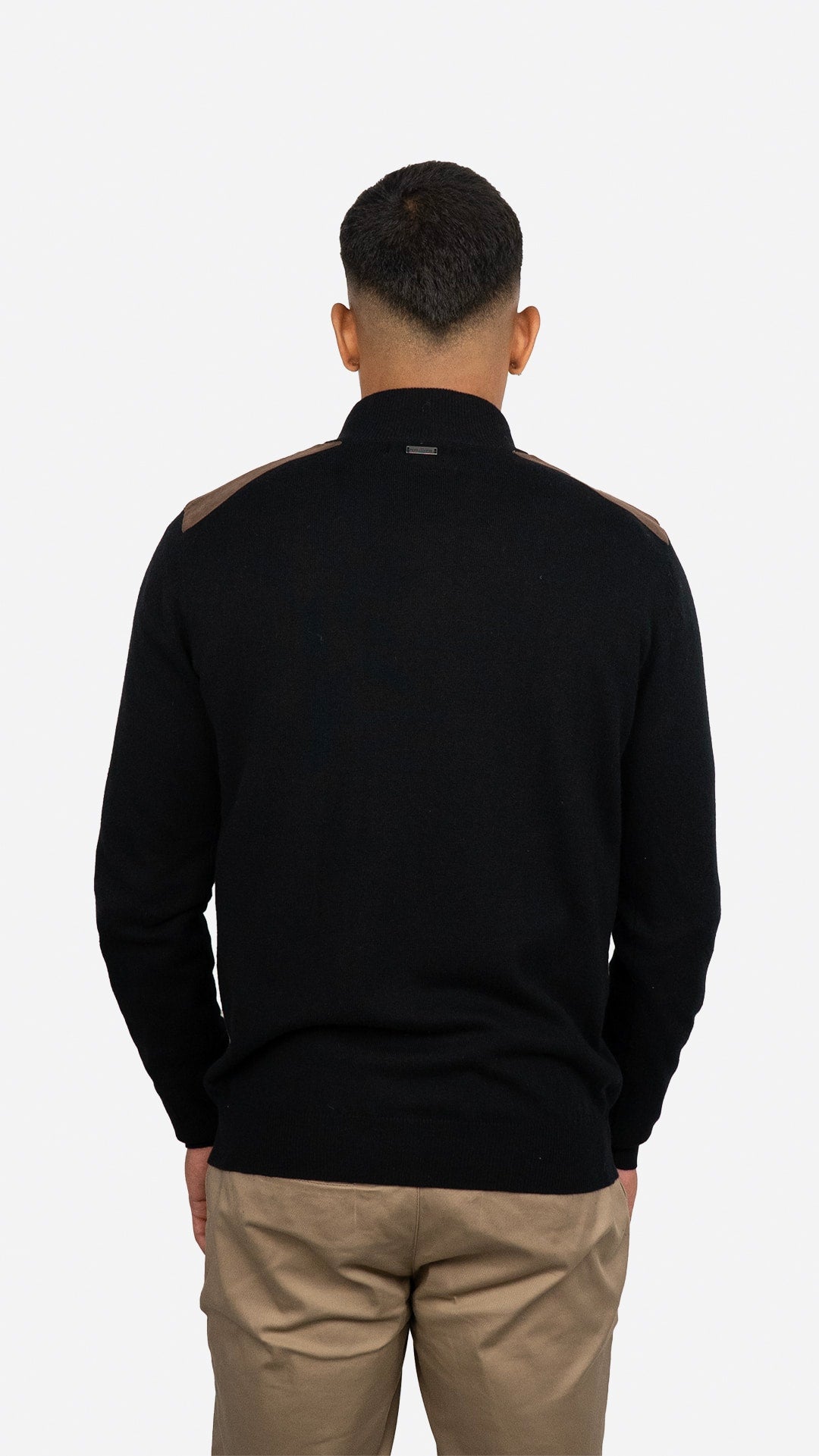 Camisola de Malha Preta com Fecho