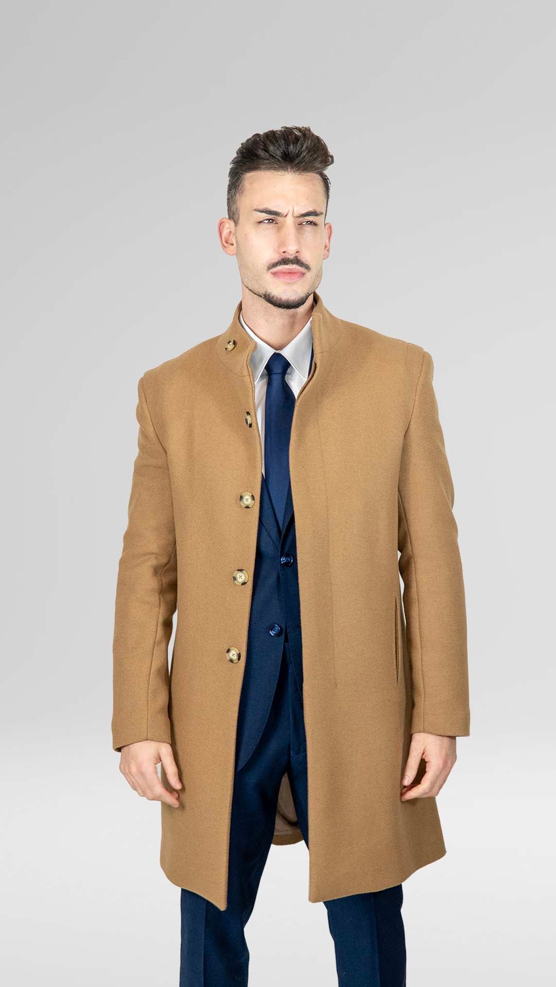 Sobretudo Camel com Botões