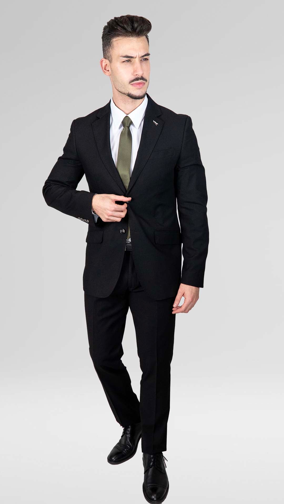 Fato Preto Extra Slim Fit