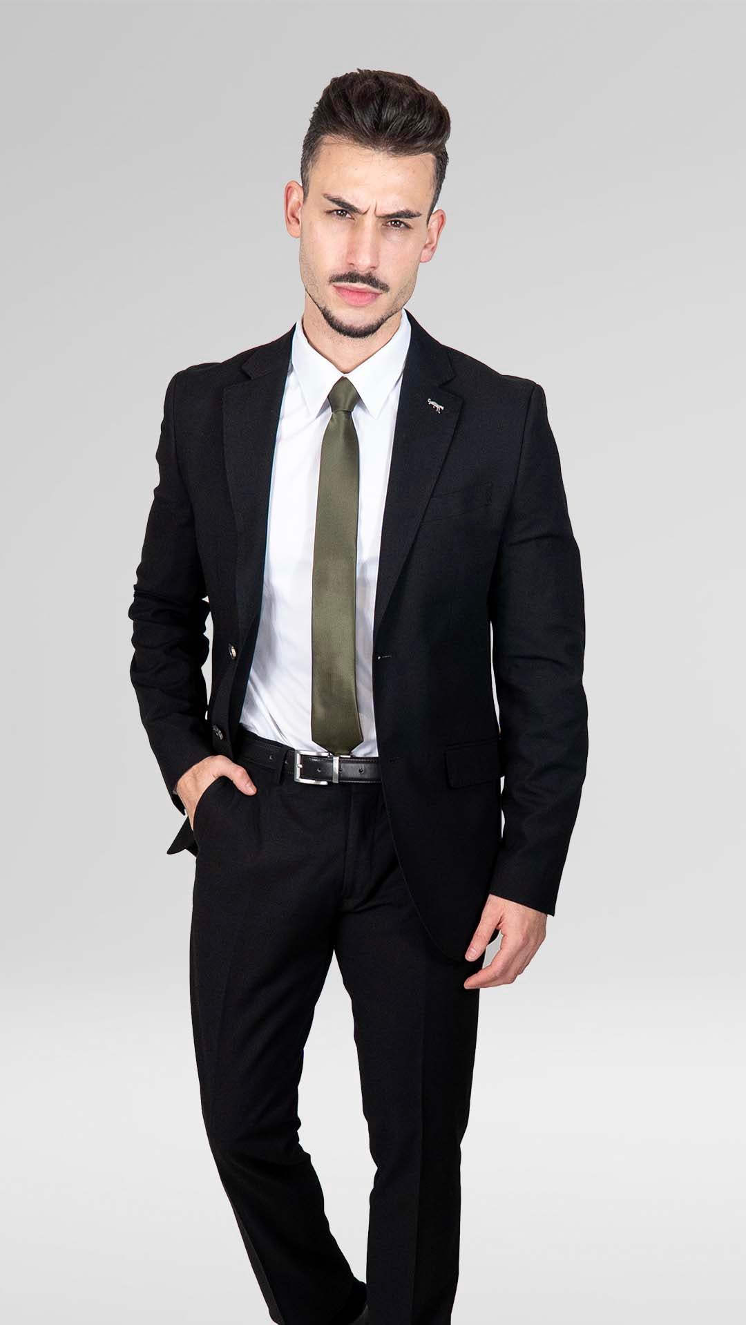 Fato Preto Extra Slim Fit