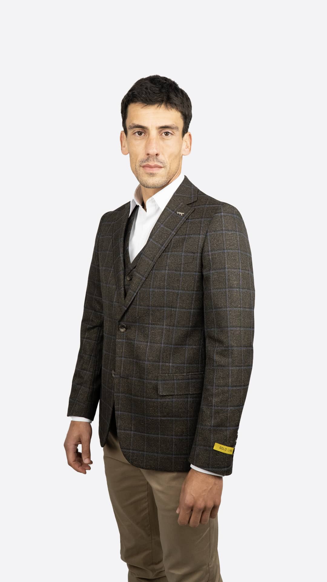 Blazer Xadrez Castanho Escuro