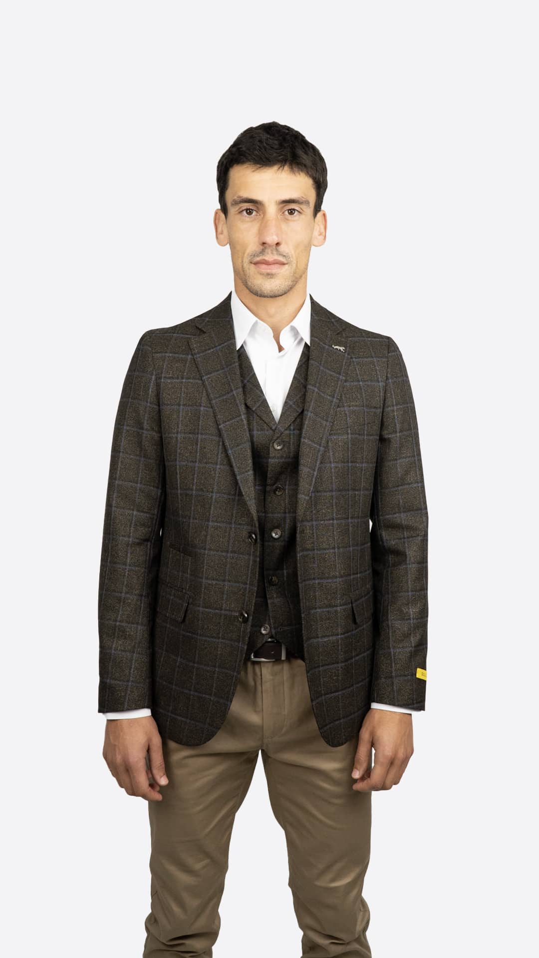 Blazer Xadrez Castanho Escuro