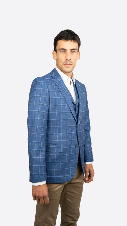 Blazer Xadrez Azul