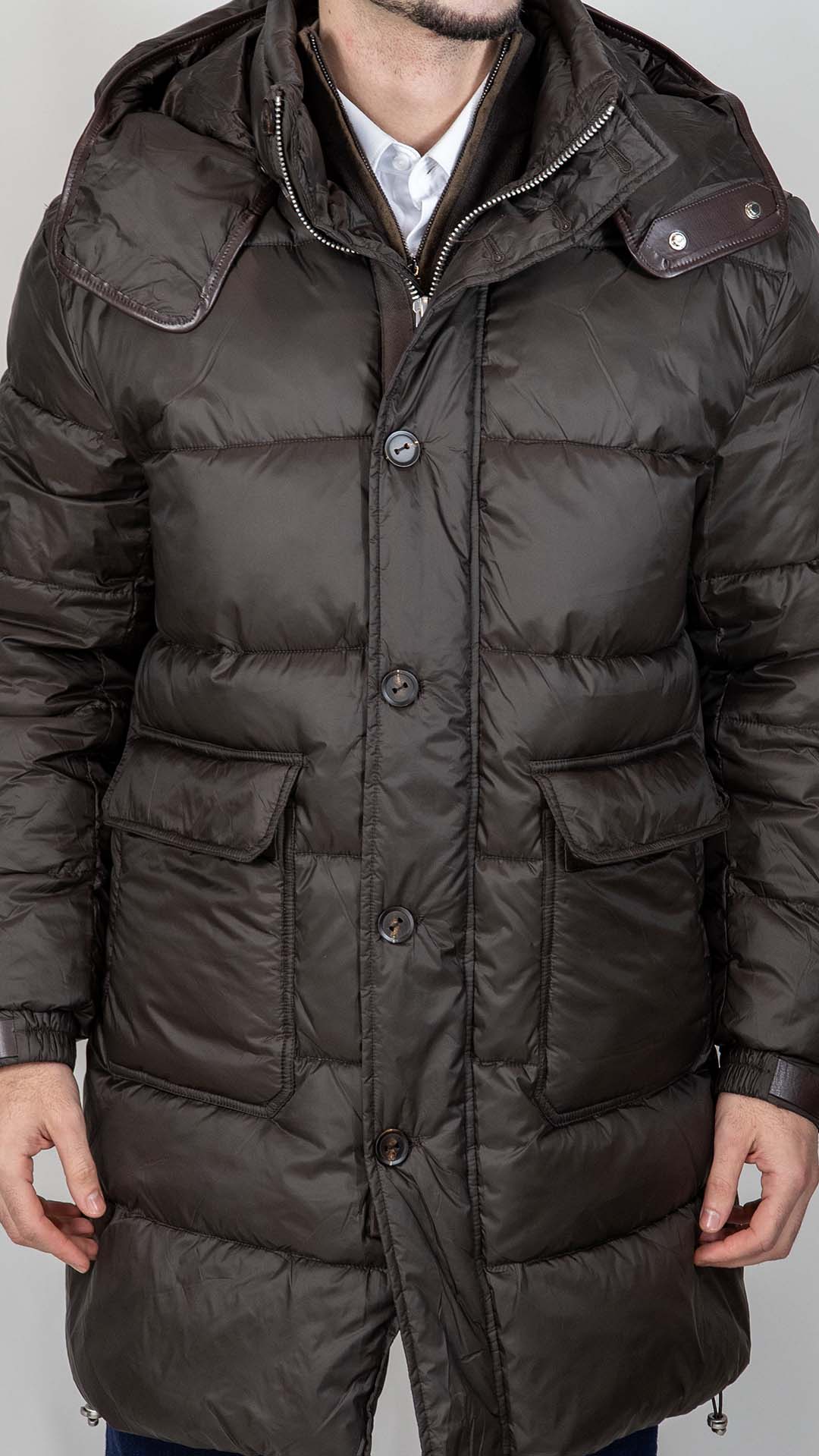 Parka Castanha Acolchoada