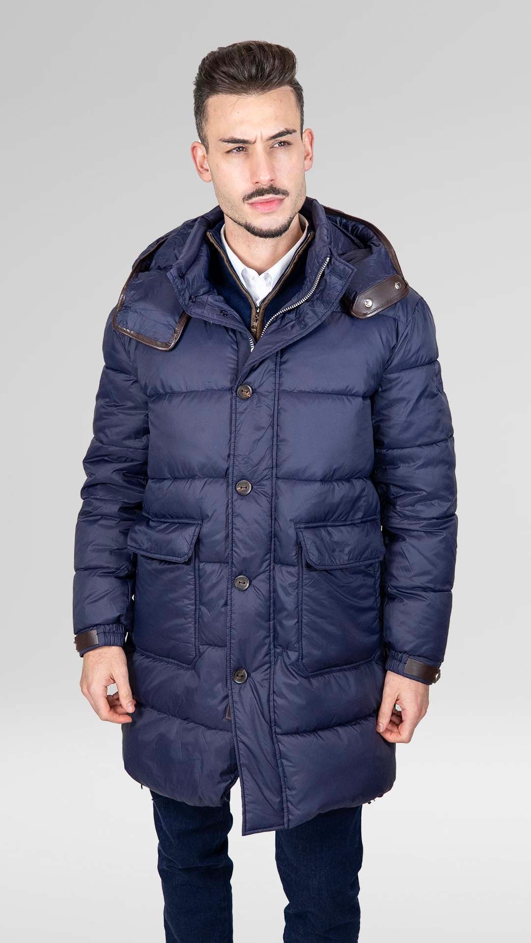 Parka Azul Marinho Acolchoada