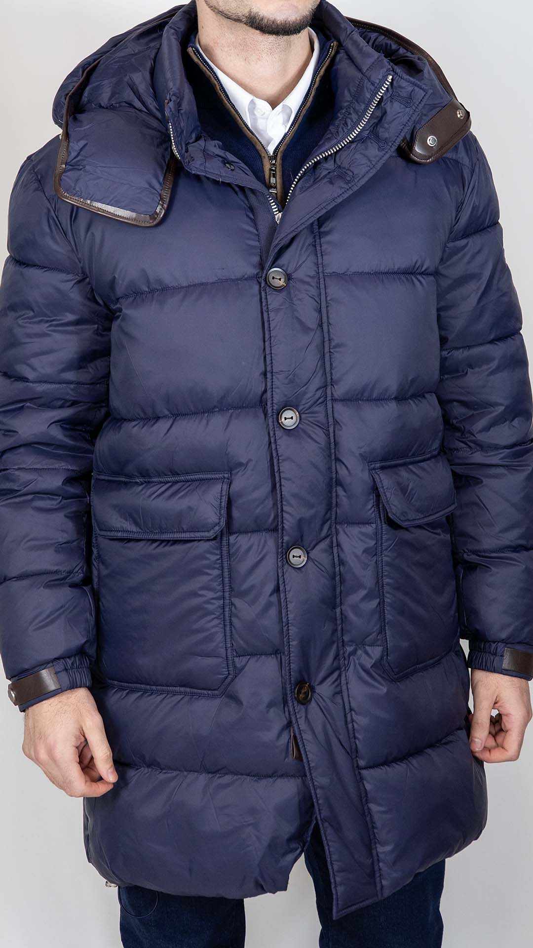 Parka Azul Marinho Acolchoada