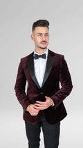 Blazer de Veludo Burgundy