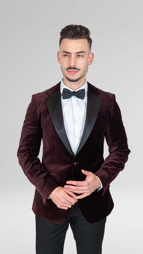 Blazer de Veludo Burgundy