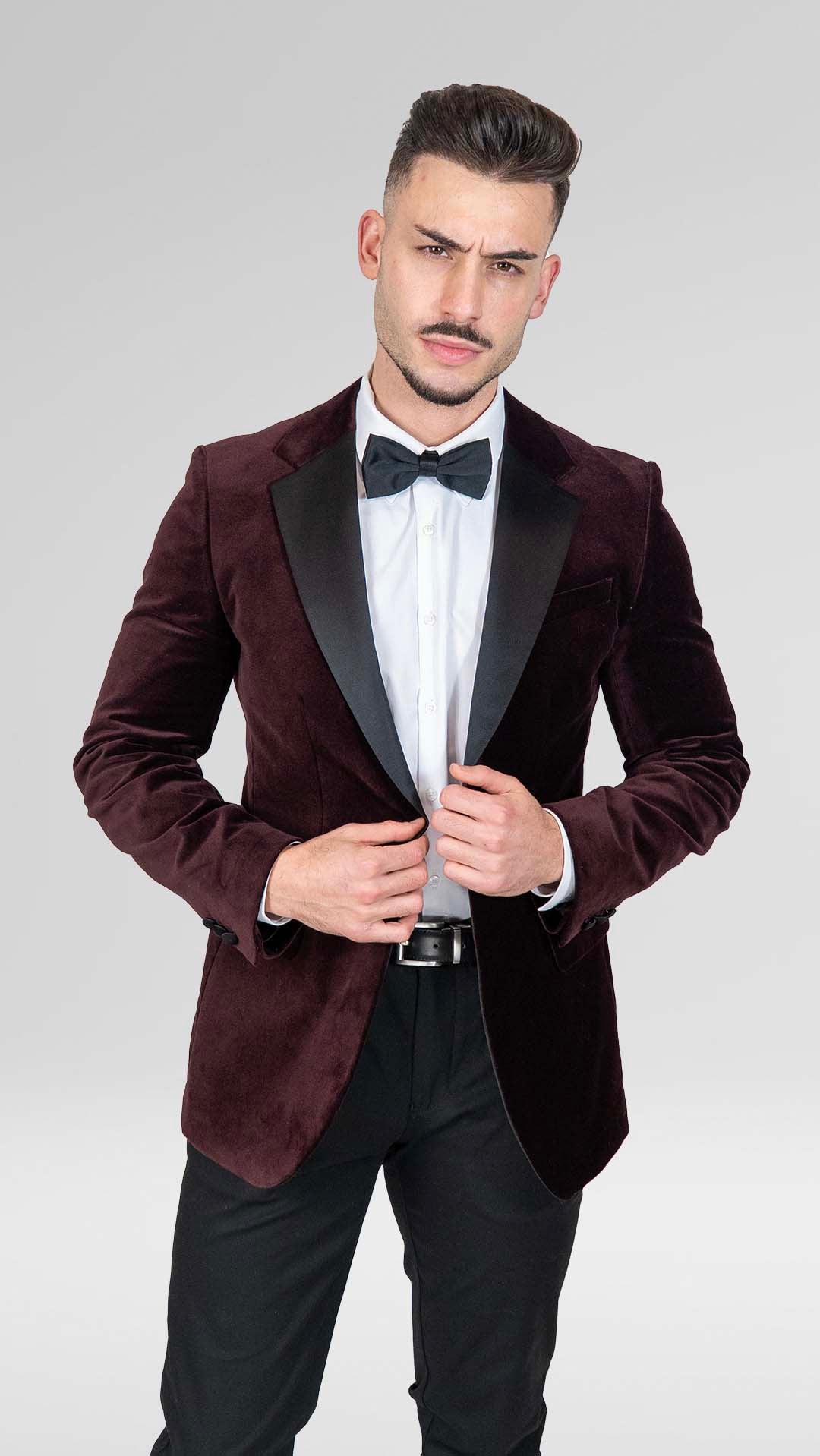 Blazer de Veludo Burgundy