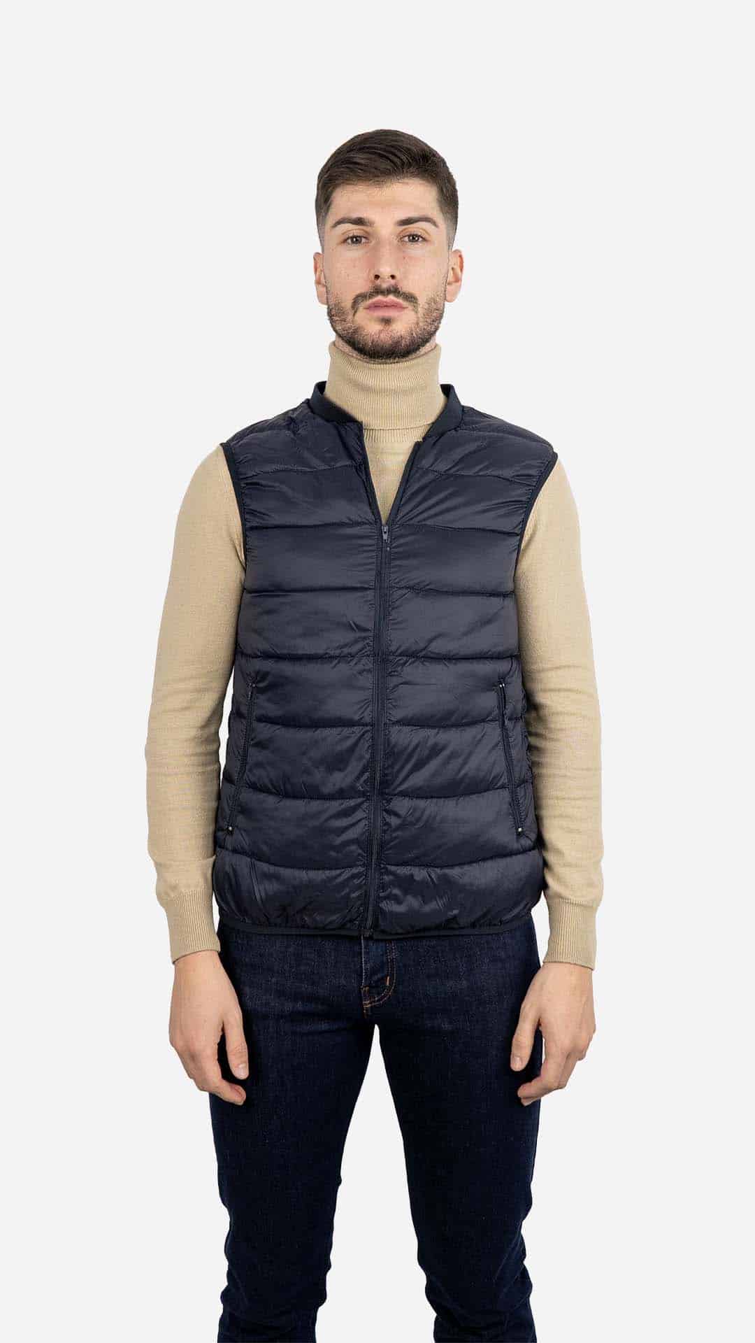 Parka com Colete Azul Marinho