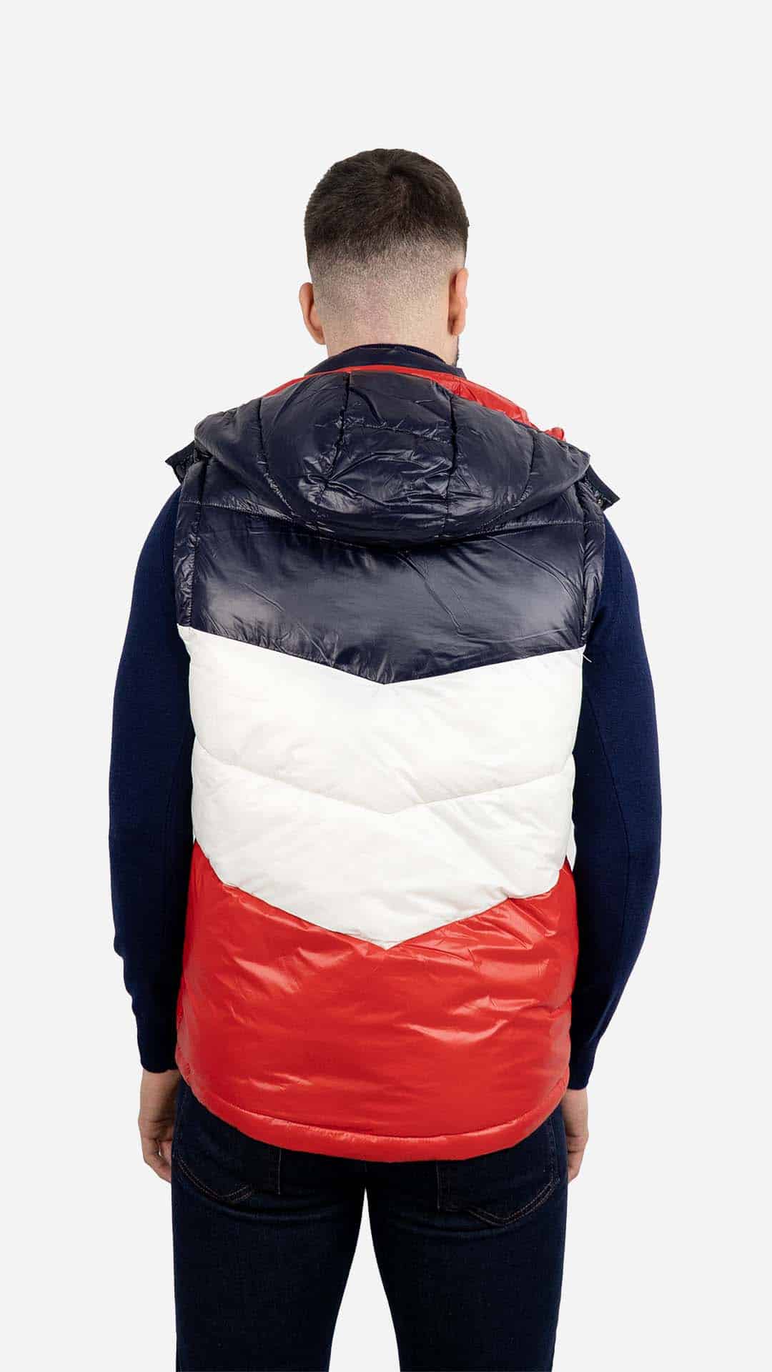 Colete com Capuz Tricolor