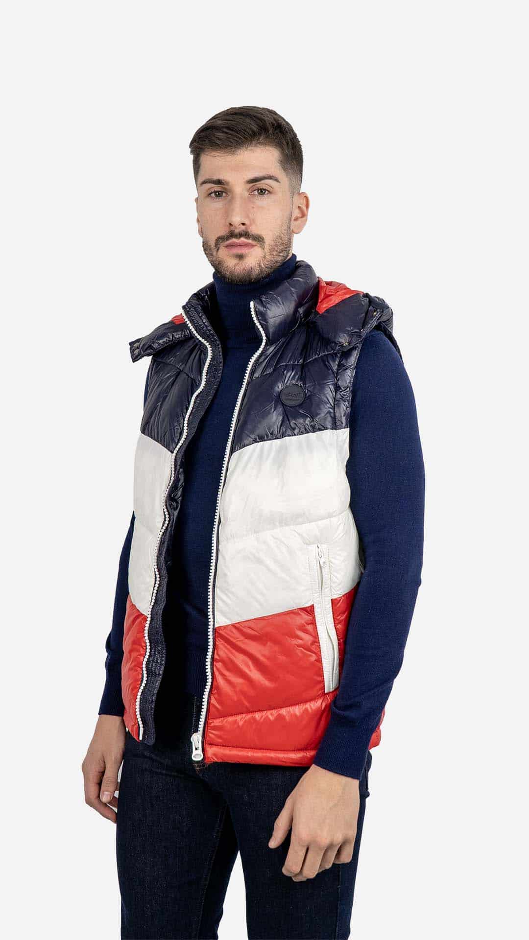 Colete com Capuz Tricolor