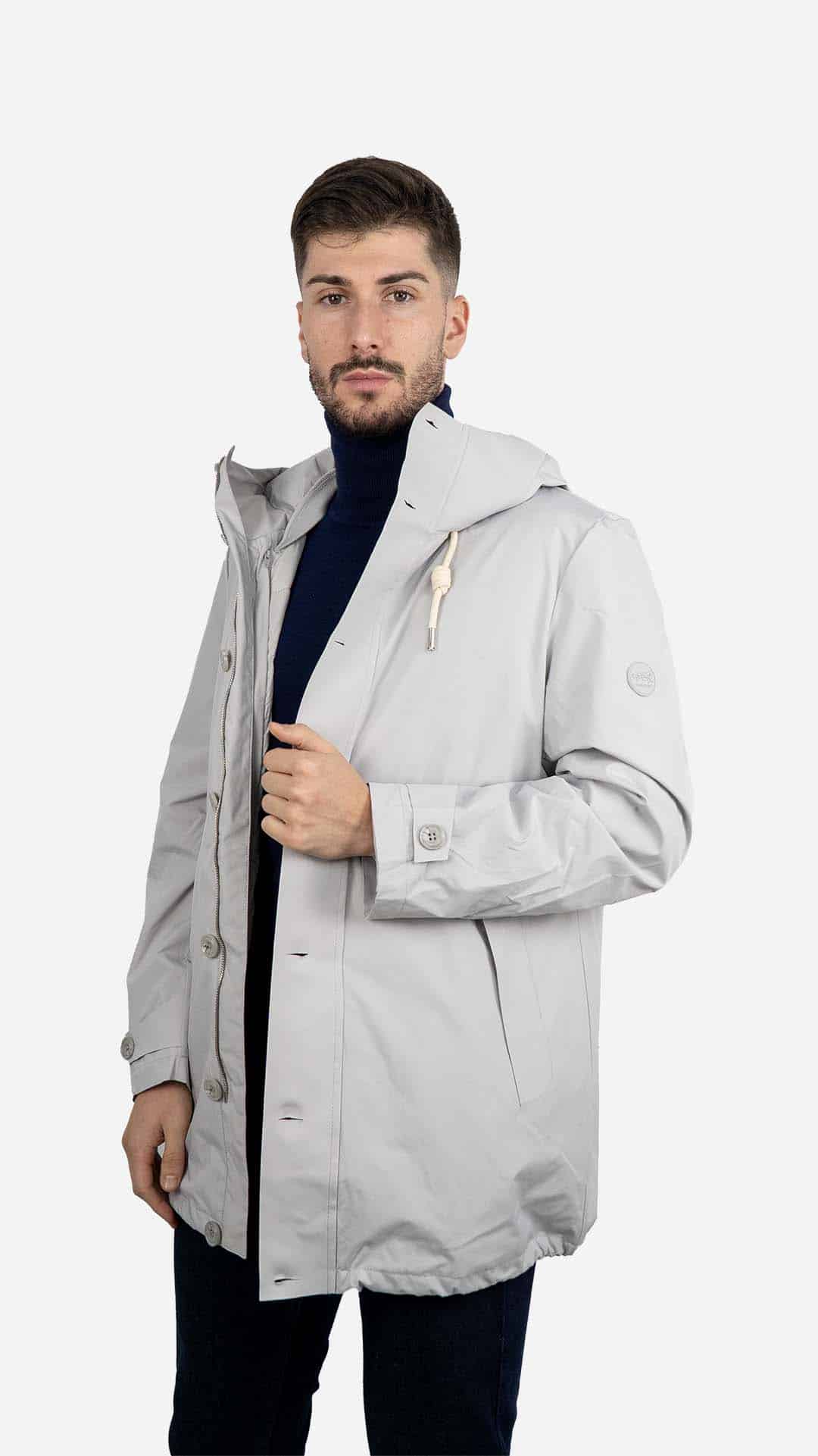 Parka com Colete Cinza
