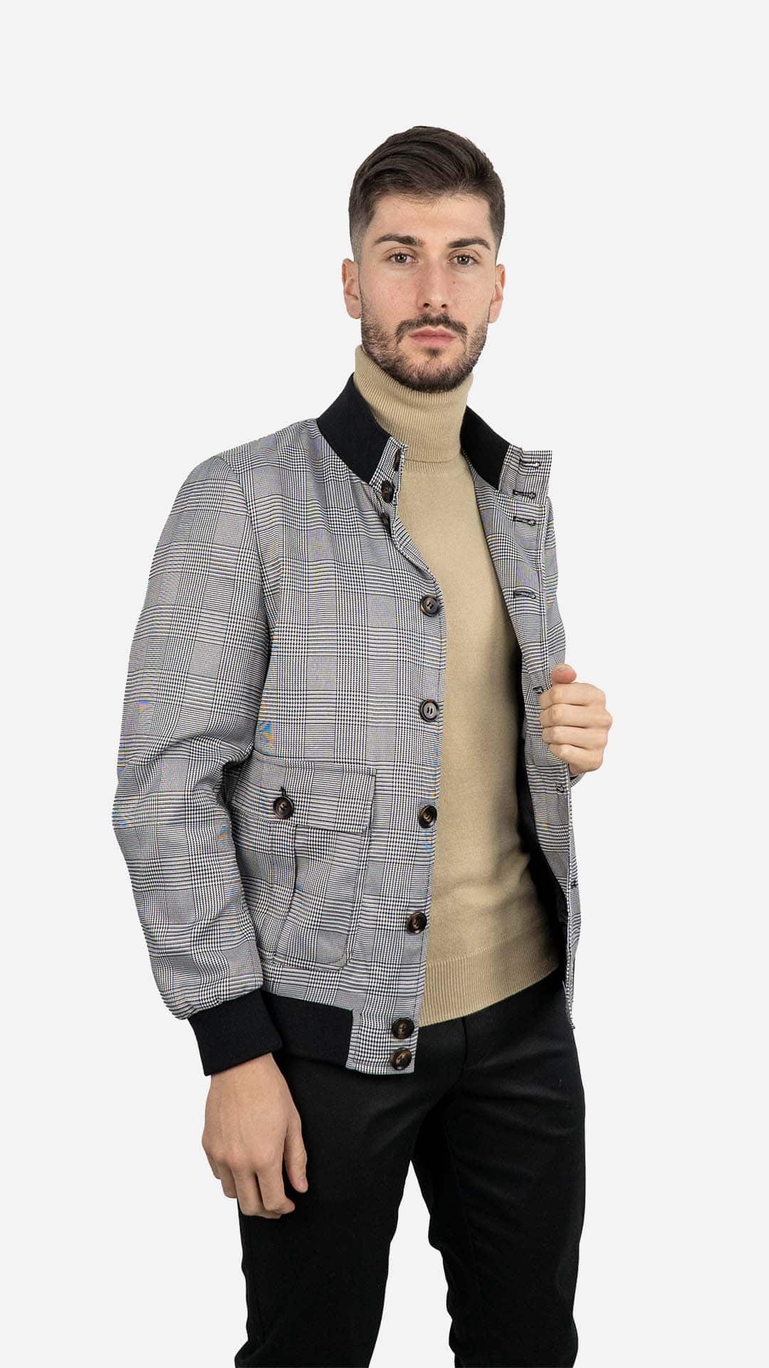 Bomber Cinza e Preto