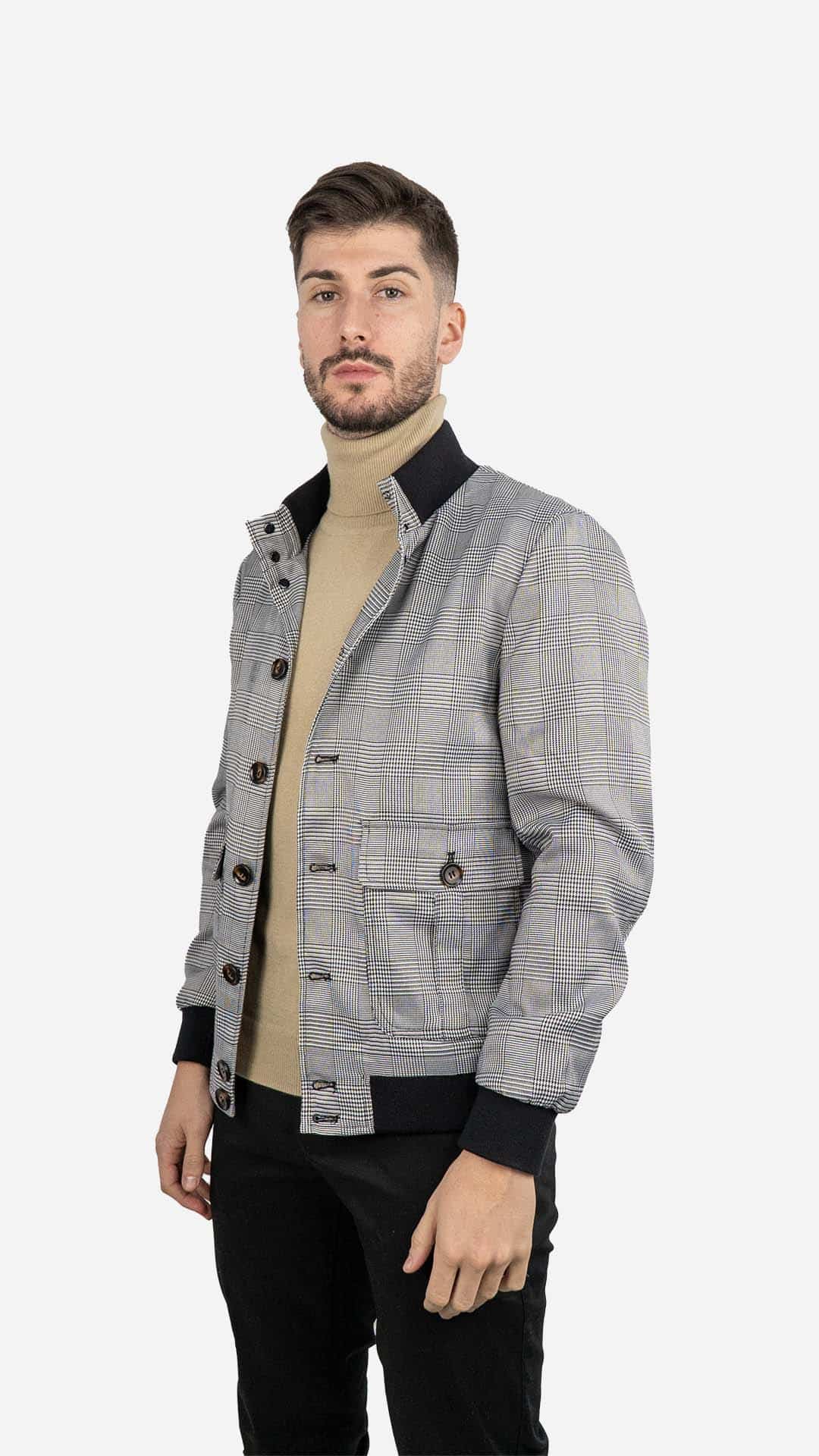 Bomber Cinza e Preto