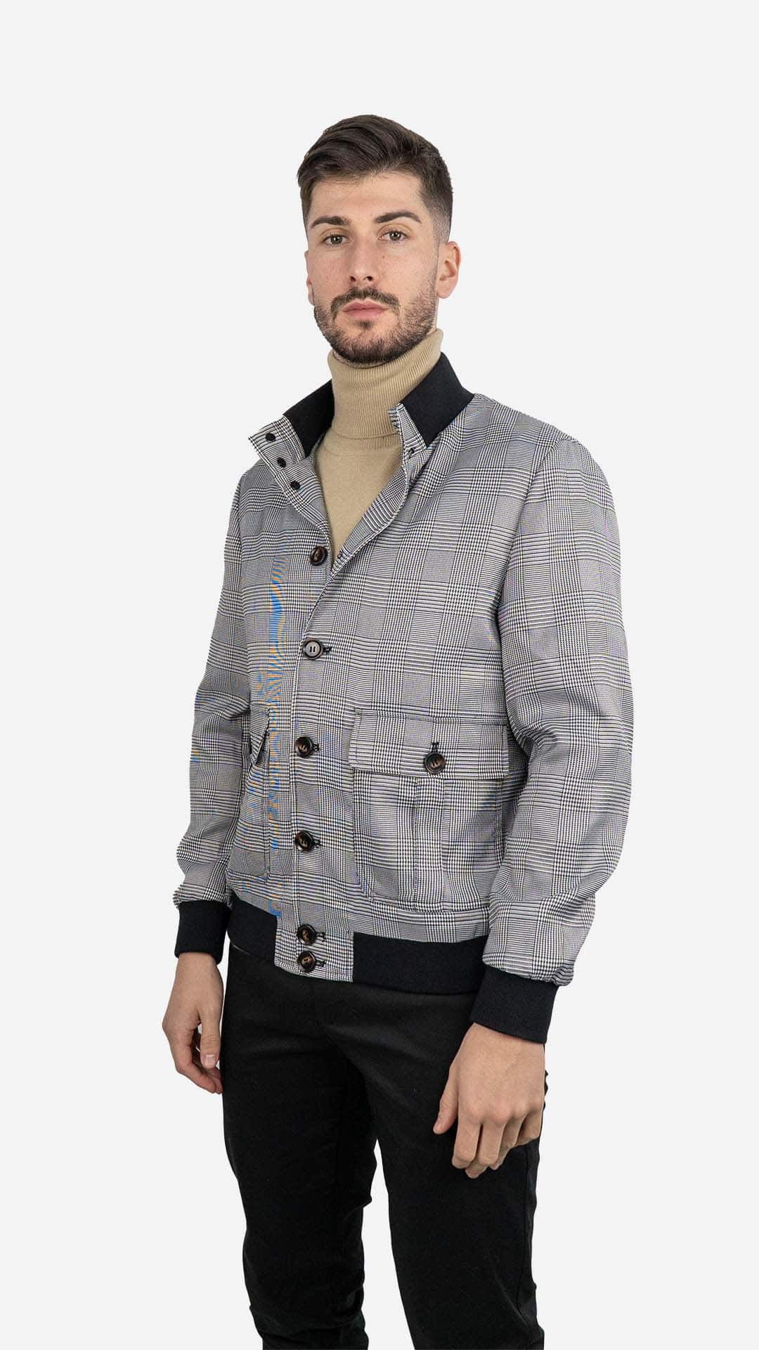 Bomber Cinza e Preto