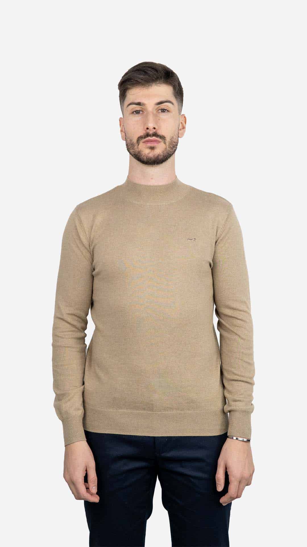 Camisola de Gola Bege