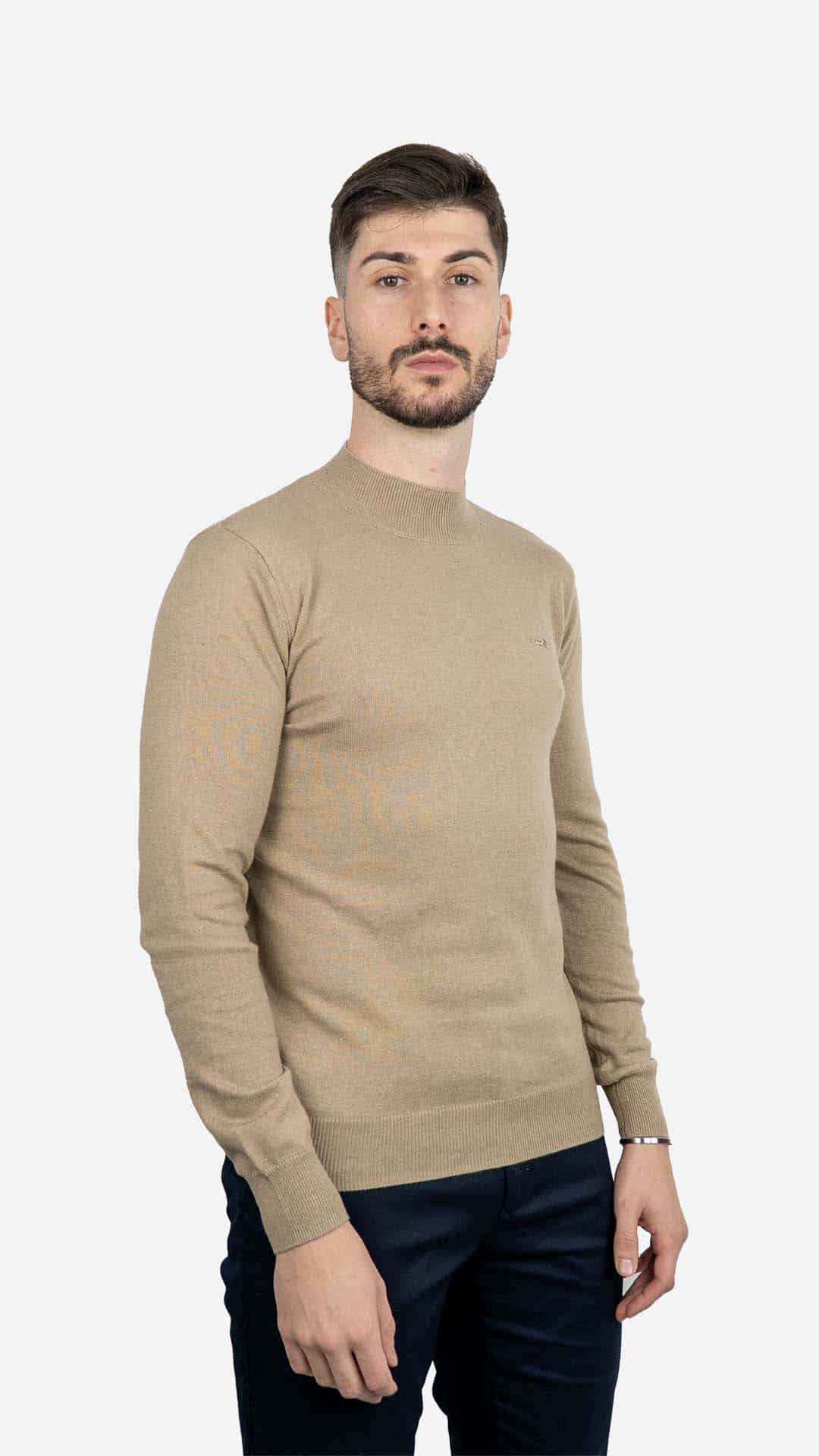 Camisola de Gola Bege