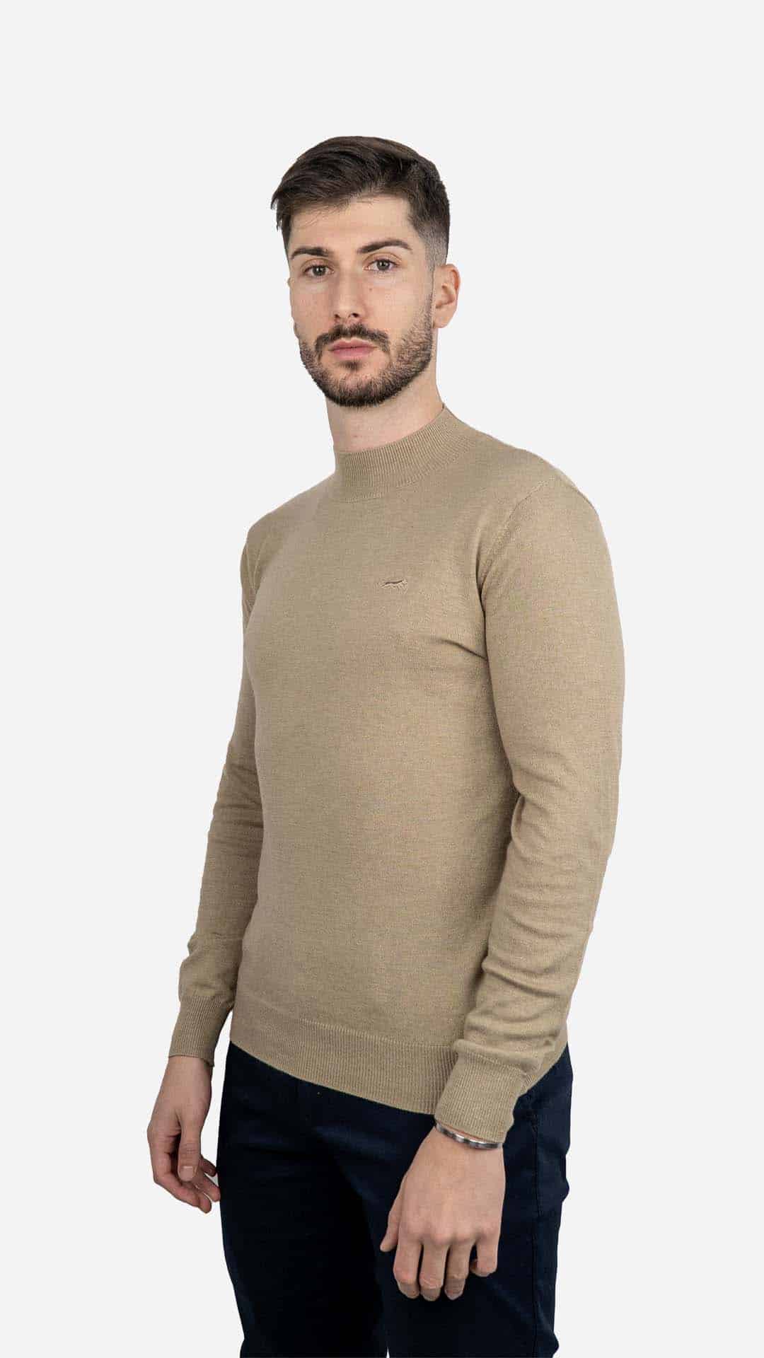 Camisola de Gola Bege