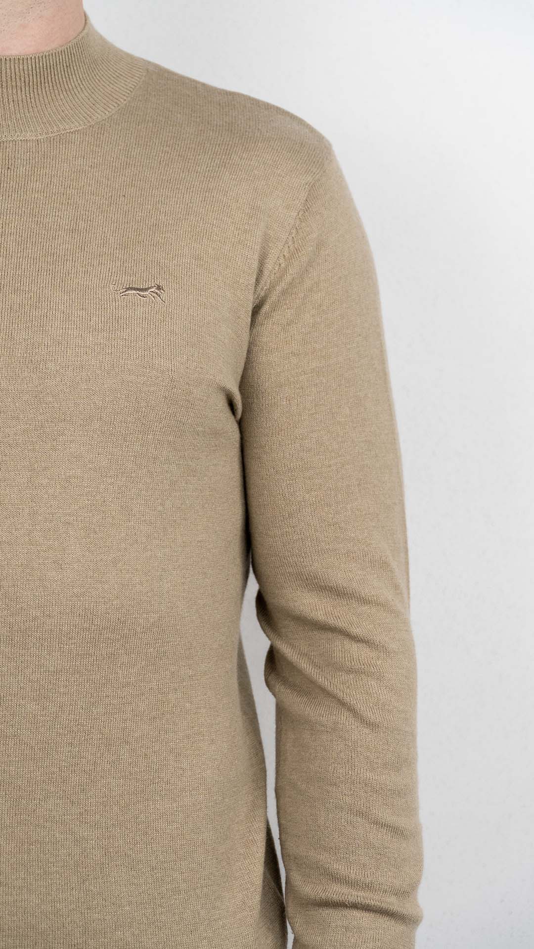 Camisola de Gola Bege