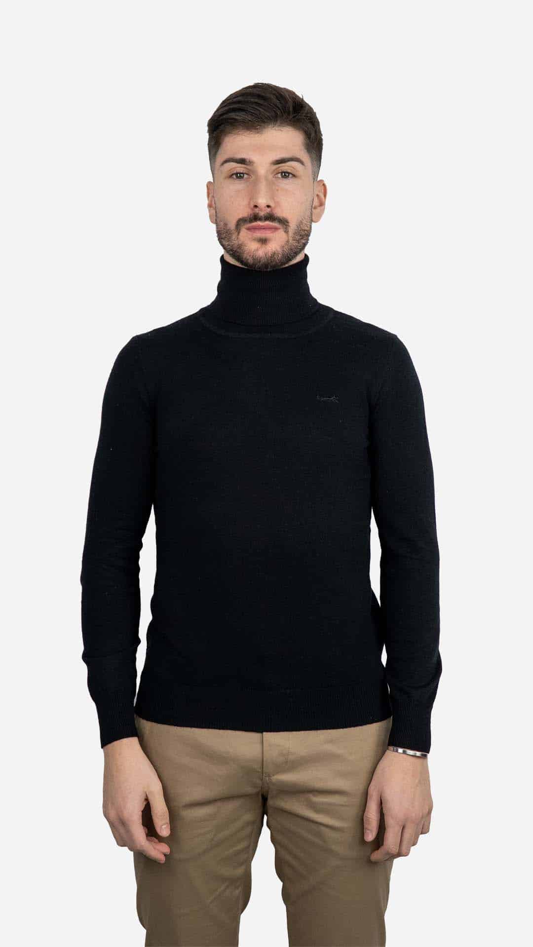 Camisola de Gola Alta Preta