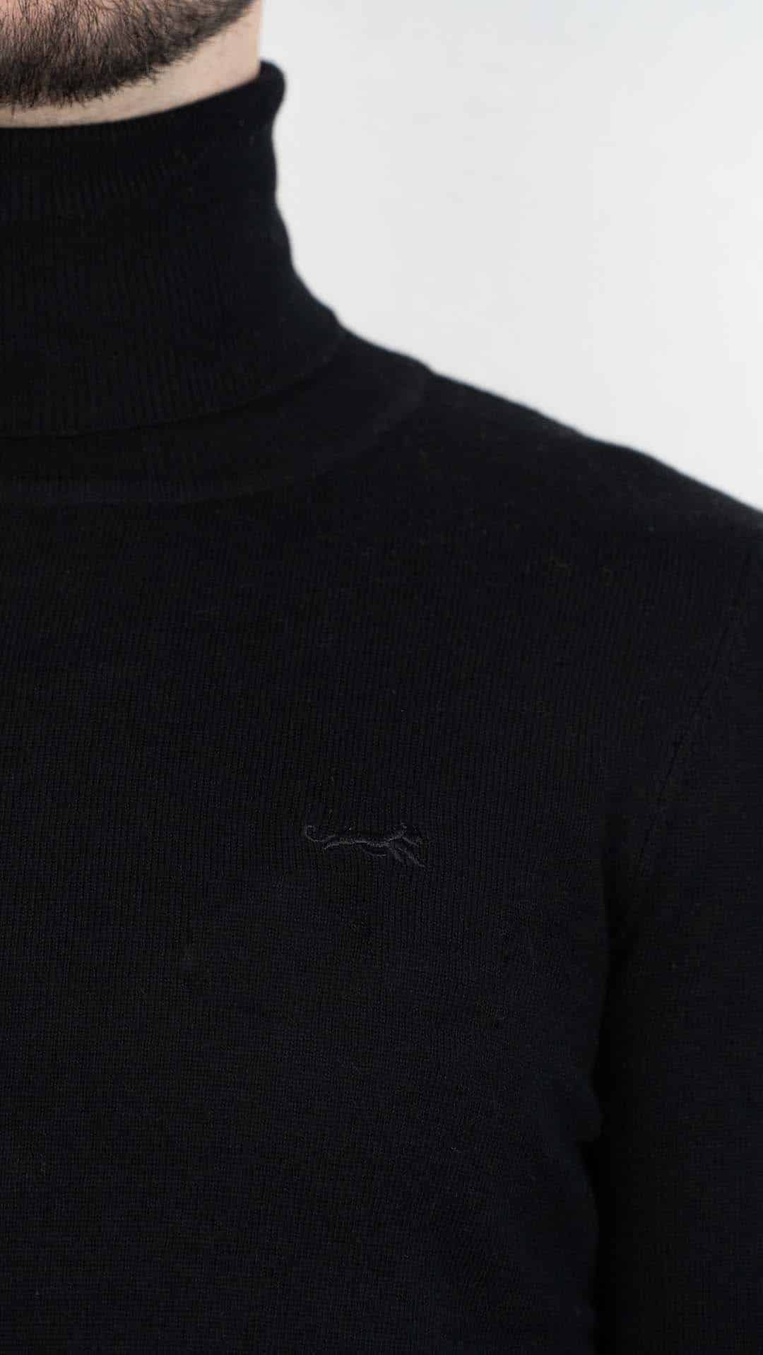 Camisola de Gola Alta Preta