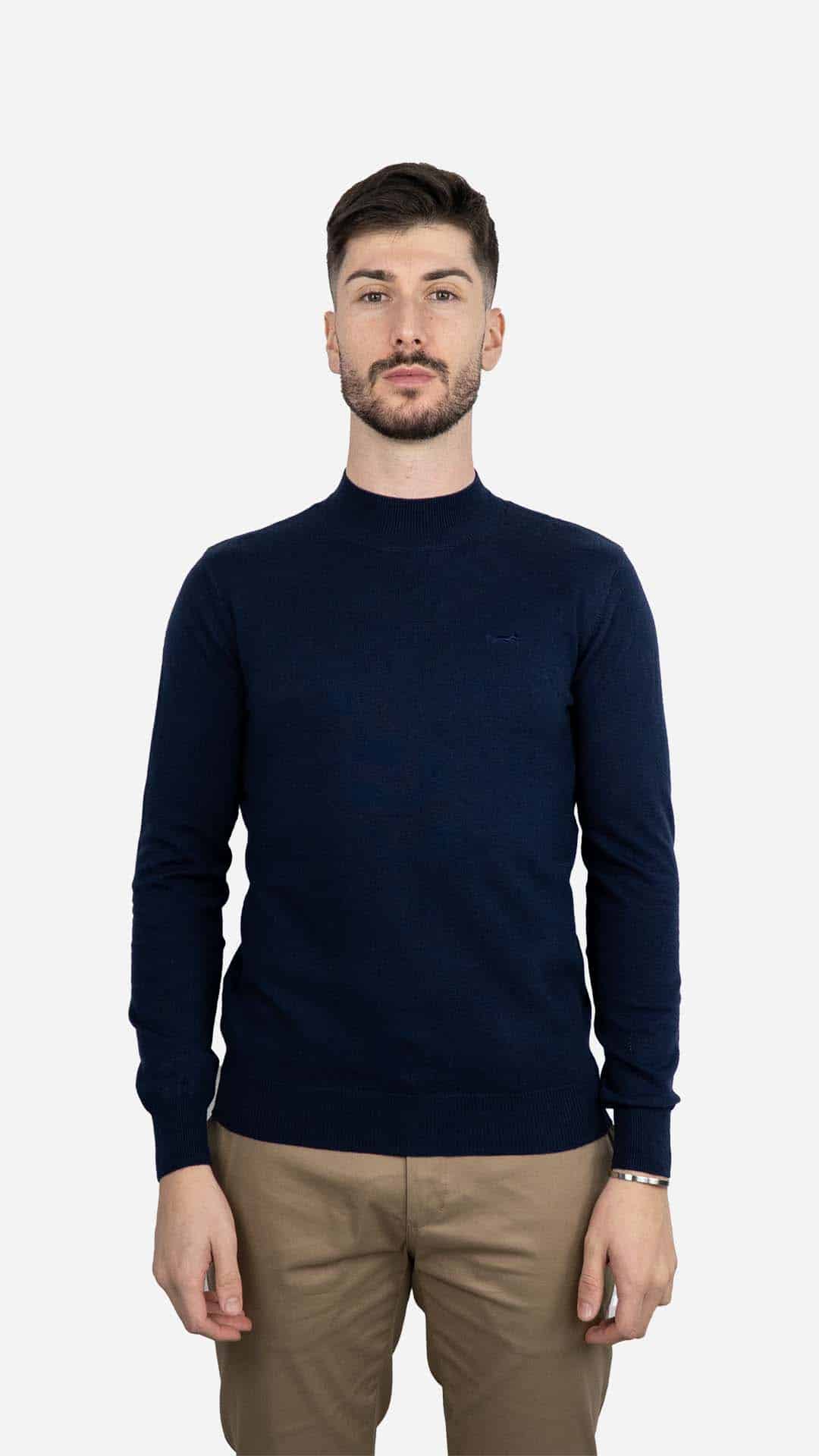 Camisola de Gola Azul