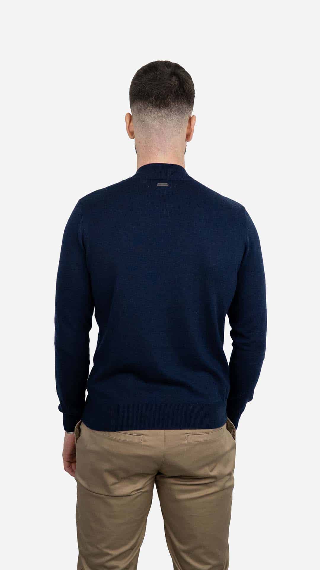 Camisola de Gola Azul