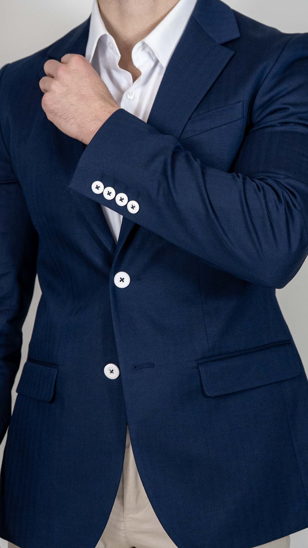 Blazer Azul Marinho com Padrão