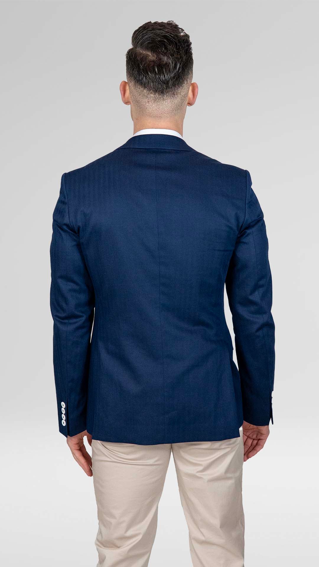 Blazer Azul Marinho com Padrão