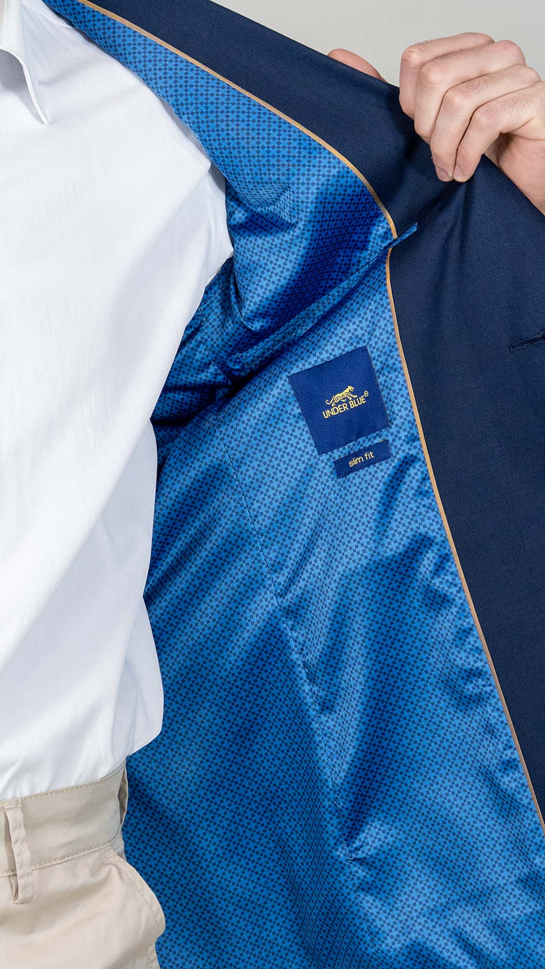 Blazer Azul Marinho com Padrão