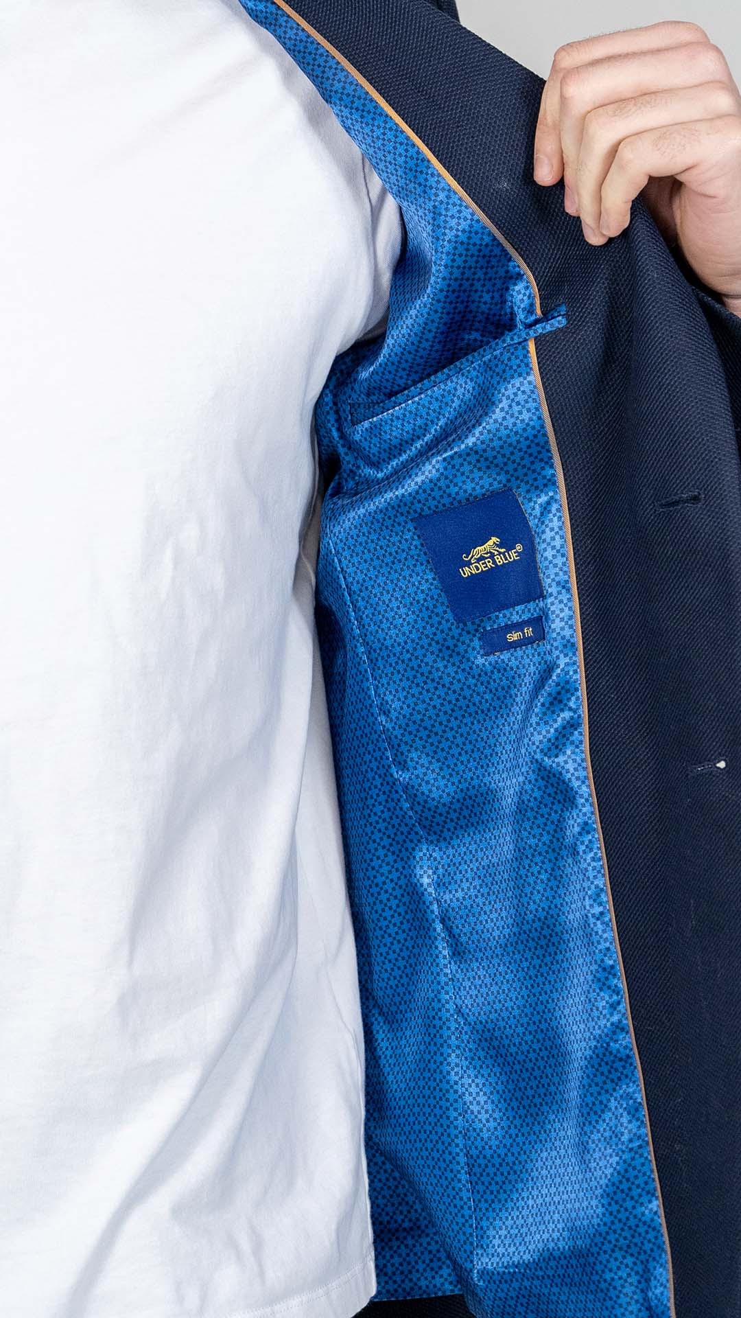 Blazer Azul Marinho Texturizado