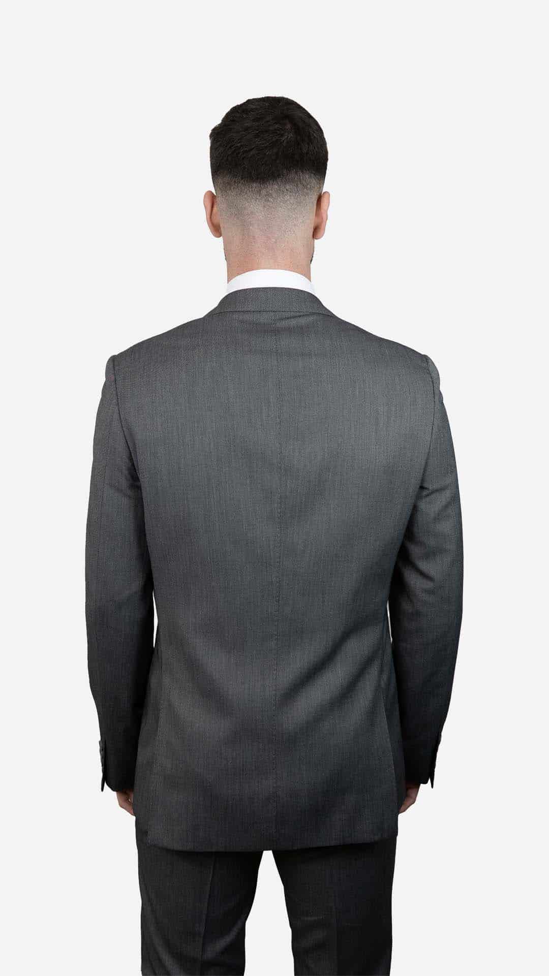 Fato Pleat Cinzento