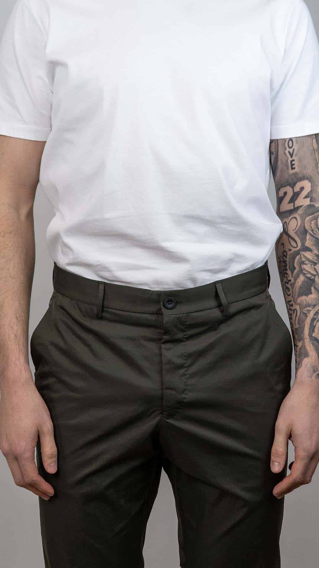 Calça clássica verde