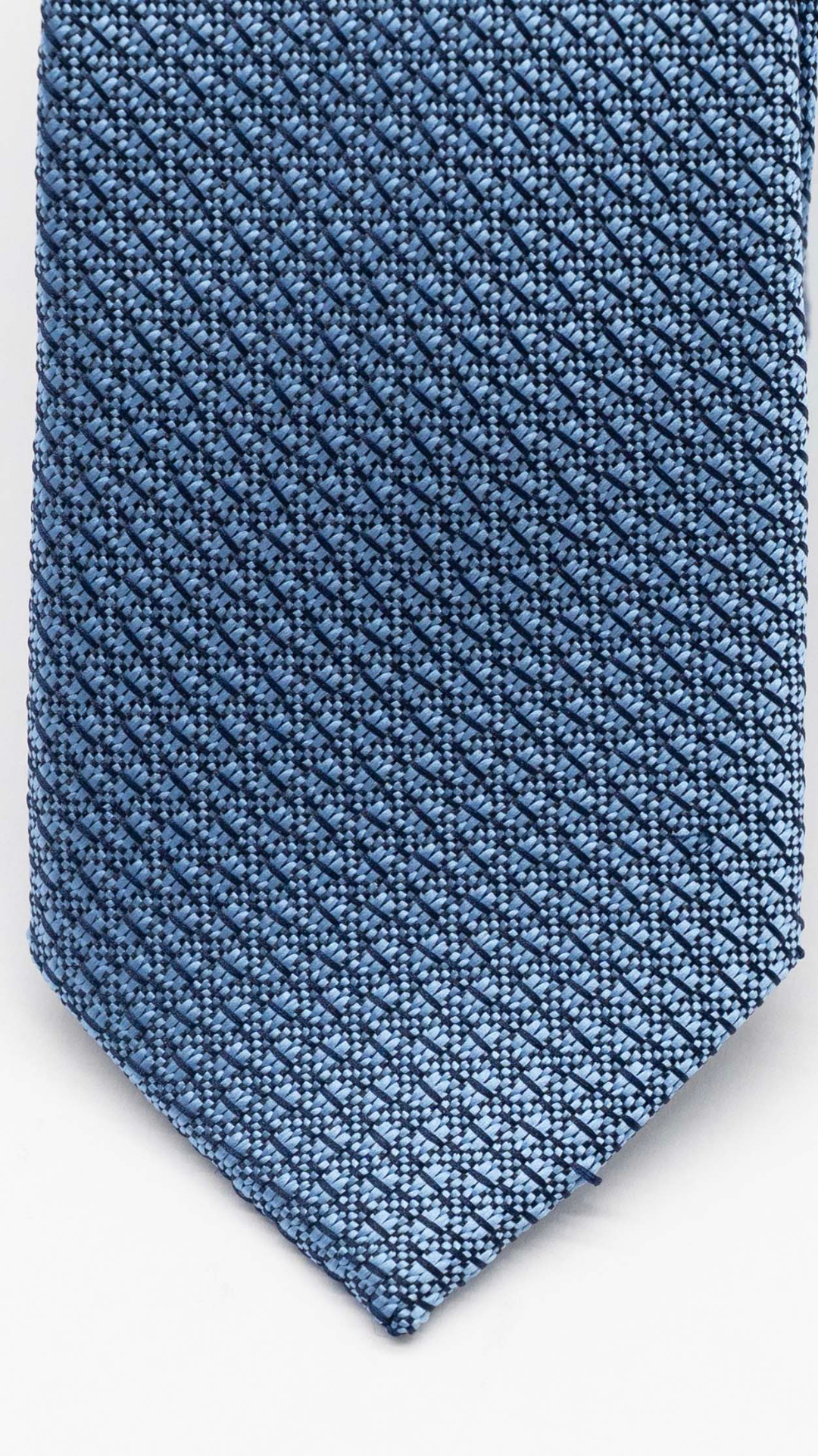 Gravata Skinny Azul Com Padrão