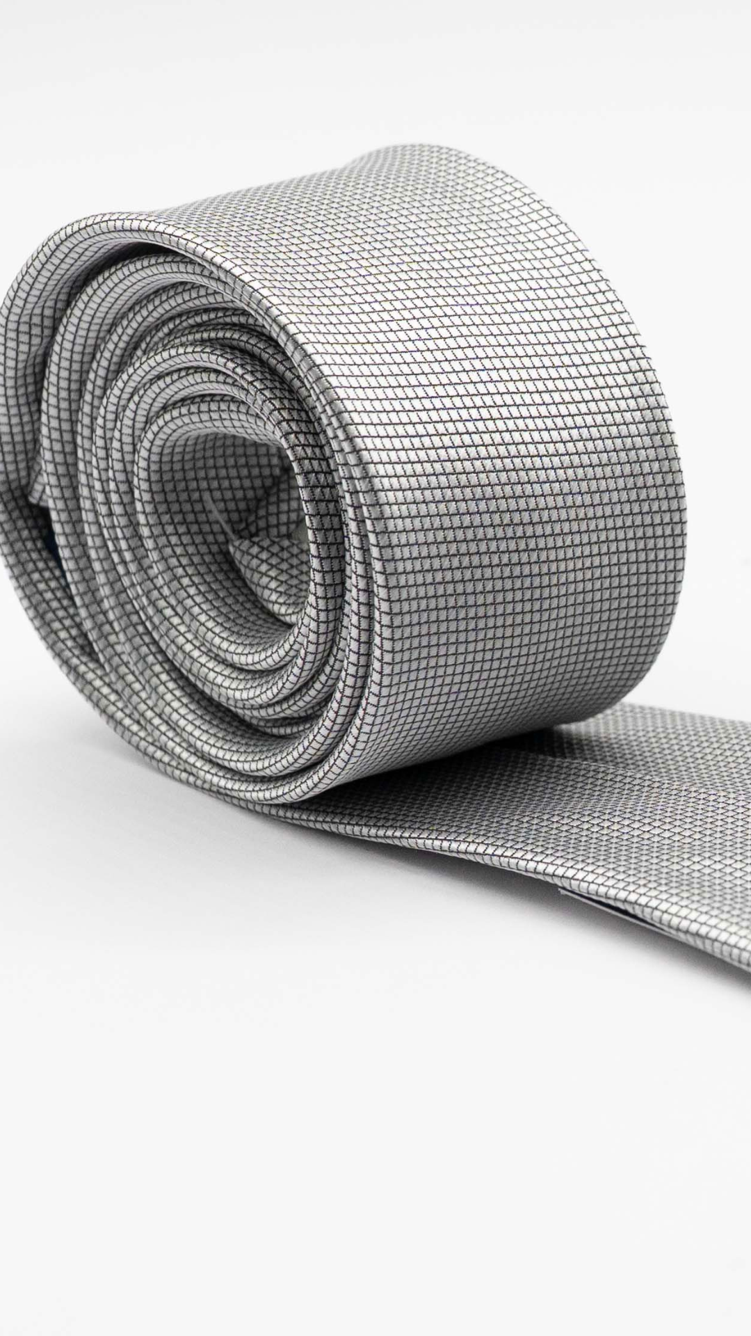 Gravata Skinny Cinza Com Padrão Geométrico