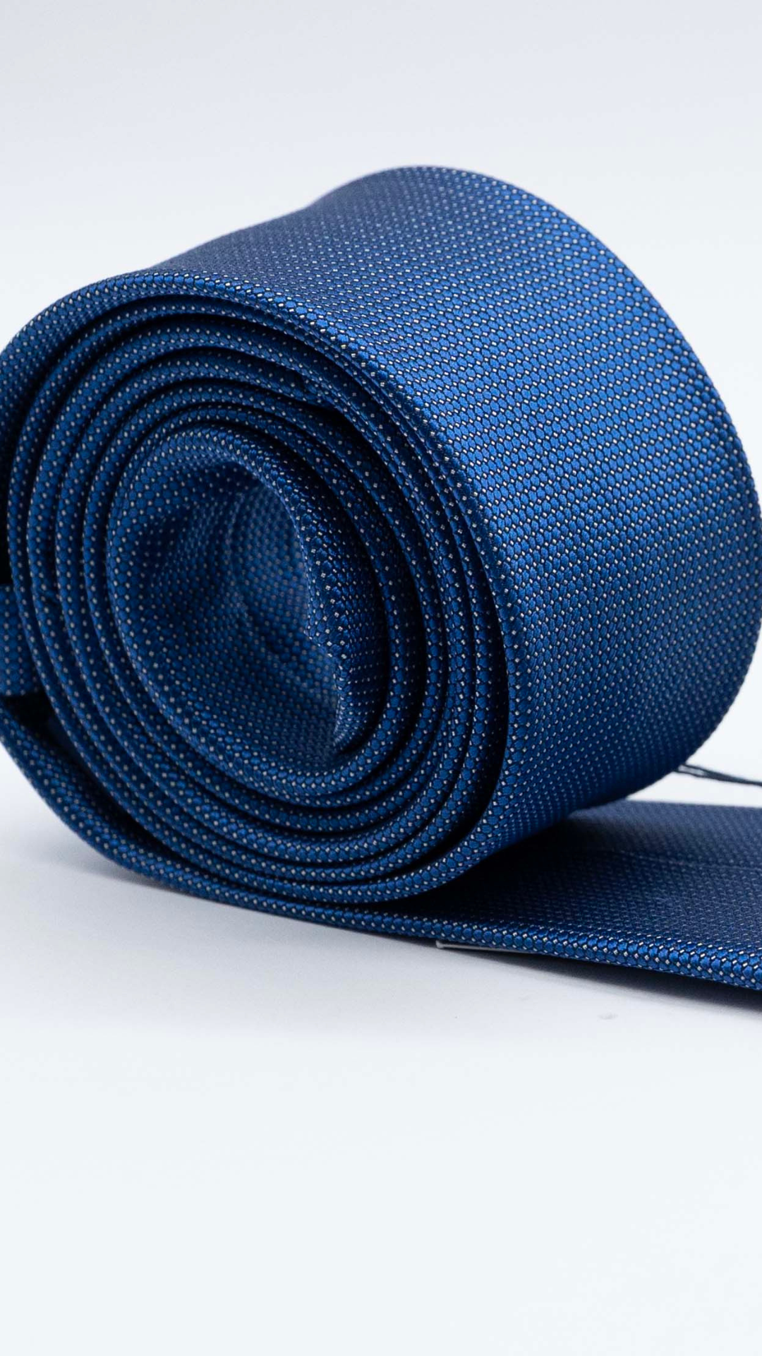 Gravata Skinny Azul Royal Pontilhado
