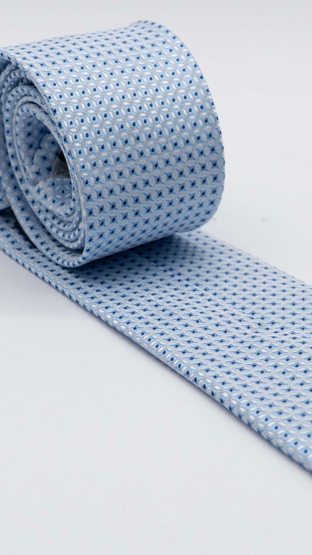 Gravata Regular Azul Claro com Padrão