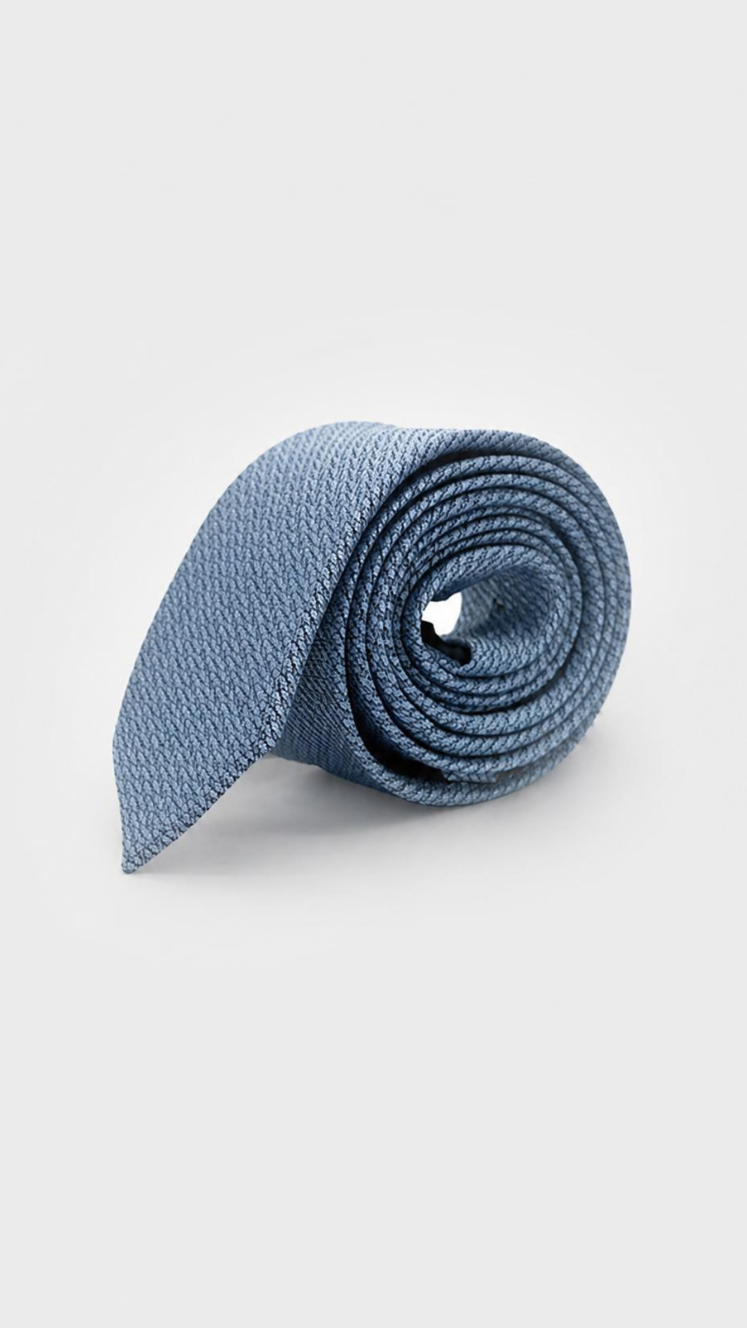 Gravata Skinny Azul Com Padrão